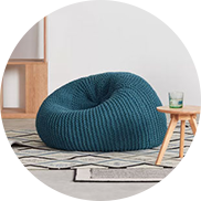 Round Knit Pouf